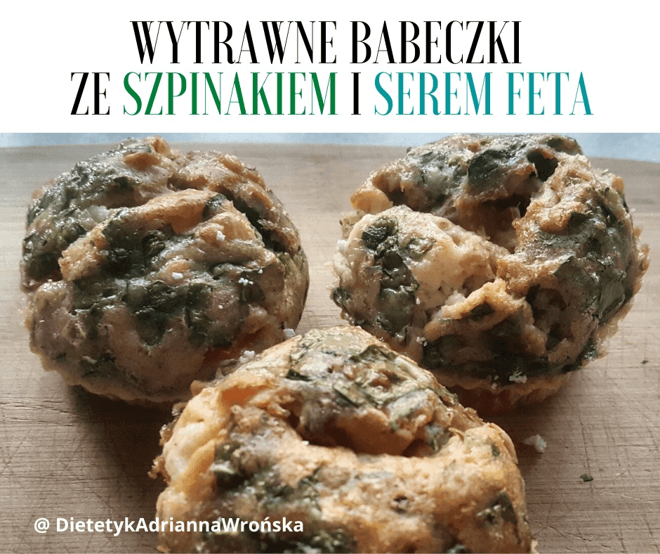 Babeczki z Dodatkiem Szpinaku, Sera Feta i Papryk